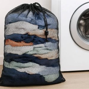 11 Large Heavy Duty Mesh Laundry Bag With Drawstring Locking Clasp For College Dorm Apartment In Unit Washing Machine