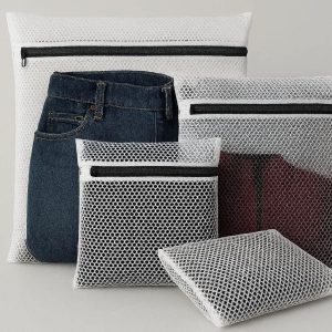 Reusable Coarse Mesh Laundry Bags Set For Sturdy Clothes Jeans Sweaters Jackets Heavy Duty Washing Machine Net