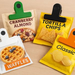 17 Magnetic Food Sealing Clips Heavy Duty Air Tight Snack Bag Grips Plastic Sealer For Kitchen Storage Organization