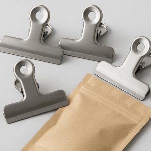 Stainless Steel Bag Clips Metal Food Sealing Clamps Heavy Duty Air Tight Seal For Kitchen Snack Coffee Pouches
