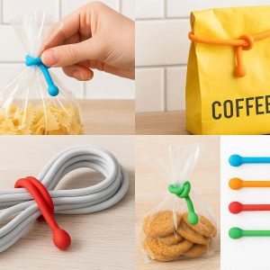22 Silicone Magnetic Twist Ties Reusable Bag Sealing Clips Flexible Cable Cord Organizer Straps For Kitchen Home Office