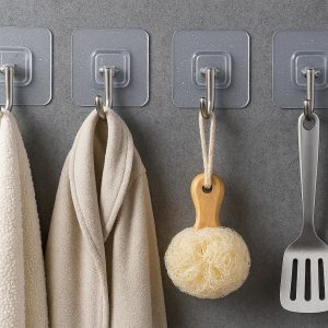 25 Heavy Duty Adhesive Hooks Waterproof Wall Hooks For Hanging Towels Robes Coats Loofahs Utensils Kitchen Bathroom