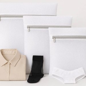 Mesh Laundry Bags Premium Honeycomb Washing Bag Set Zippered Mesh Net For Delicates Blouse Stocking Underwear Clothes